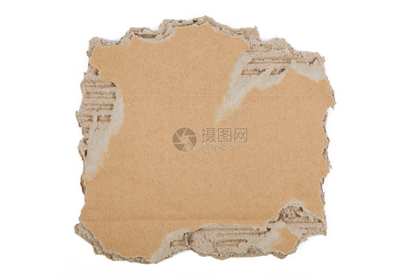 撕破纸板粒状材料正方形盒子褐色空白条纹瓦楞棕色框架图片