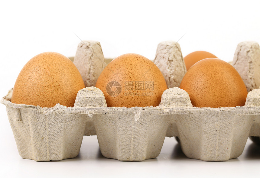 鸡蛋盒中四个褐蛋农场家禽生活工作室美食蛋壳母鸡团体烹饪产品图片
