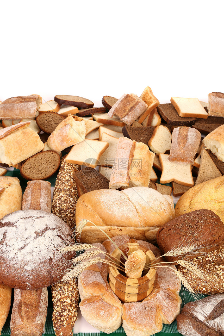 面包的构成和文本空间粮食早餐美食面团金子面粉种子面包师谷物作品图片