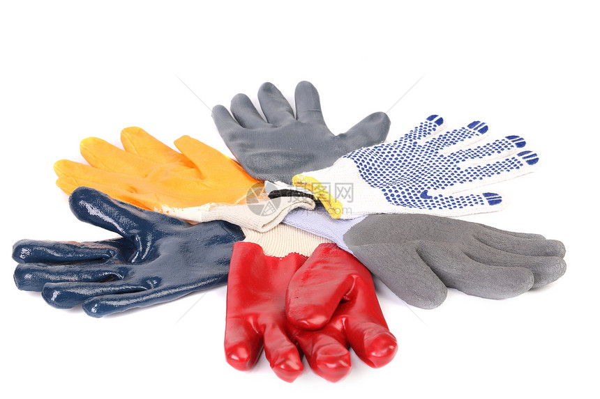 保护手套工作橙子构造衣服装修蓝色灰色工业红色木工图片