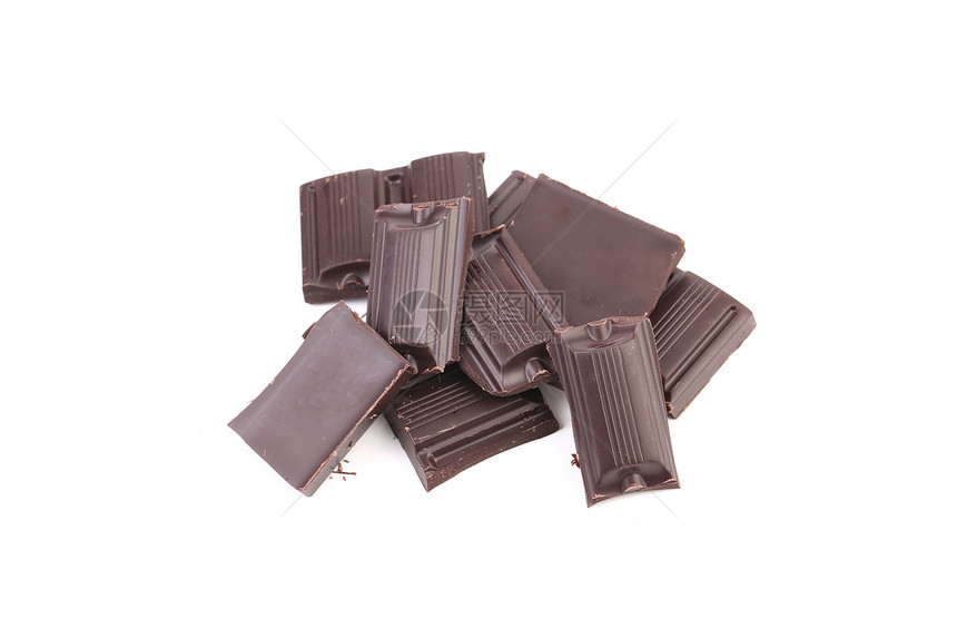 黑巧克力的美味薄荷糖味道营养药片甜点产品糖果粉碎酒吧照片瓷砖图片