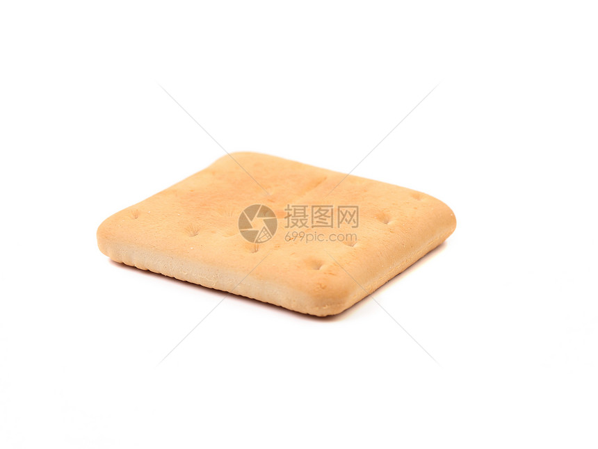 孤立的饼干别针早餐咖啡店午餐食物白色正方形飞碟饮食小吃图片