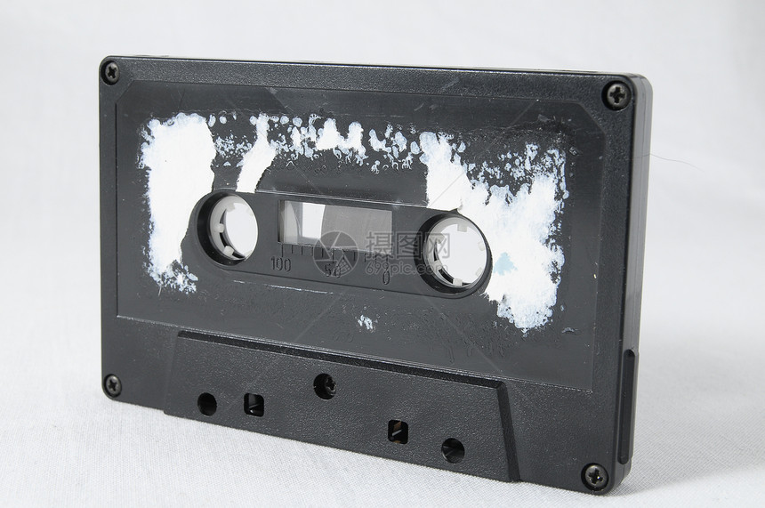 传统音乐包白色录音机音响录音带对象复古音乐立体声概念磁铁图片