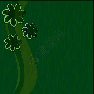 矢量绿背景叶子植物风格艺术创造力装饰插图背景图片