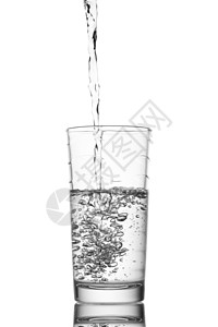 杯水瓶子海浪玻璃气泡福利矿物白色液体水合物饮料背景