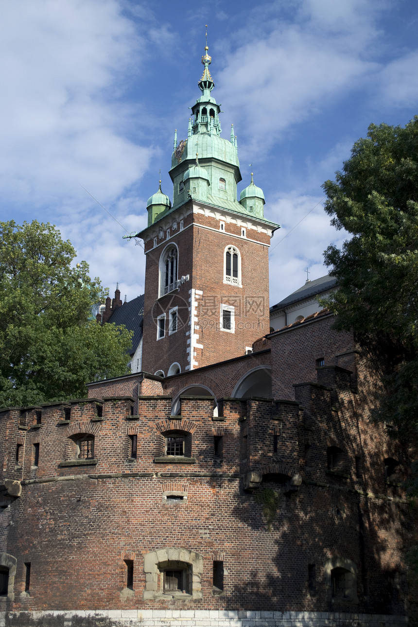 波兰建筑场景城堡拱门旅行建筑学教会城市尖塔正方形两极图片