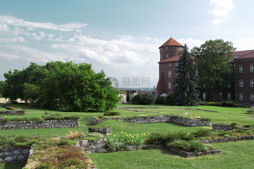 波兰建筑场景两极正方形教会城市拱门尖塔旅行石头城堡图片