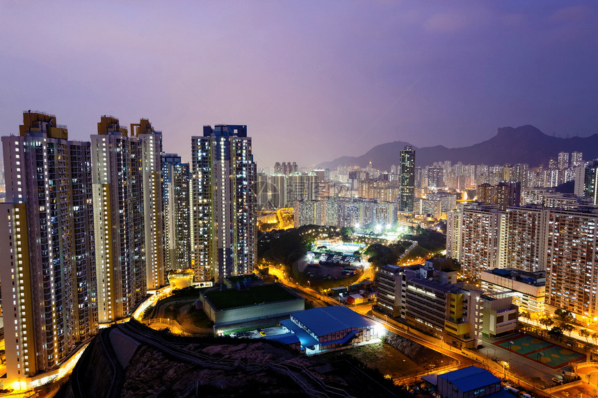 香港市日落景观地标游客摩天大楼反射市中心商业建筑高楼玻璃图片