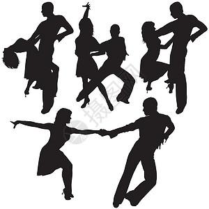 佛朗明哥拉丁美洲舞蹈活动曼波男性姿势男人舞者气质娱乐插图女士同胞插画