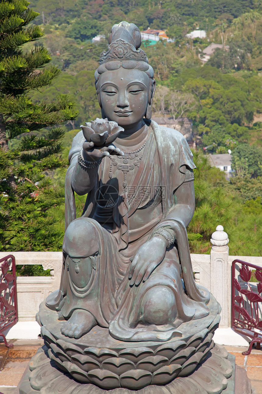 巨大佛多佛综合体青铜黄铜雕像精神信仰古董吸引力寺庙佛教徒地标图片