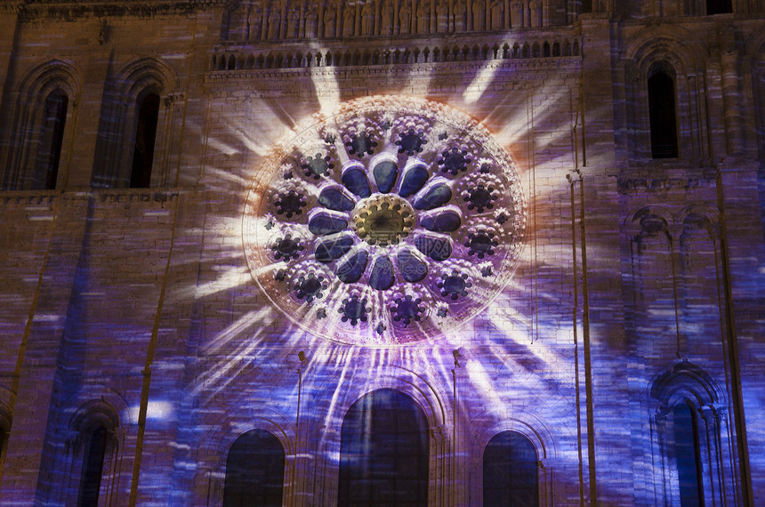 法国中心海图大教堂城市建筑学历史性照明旅行历史图片
