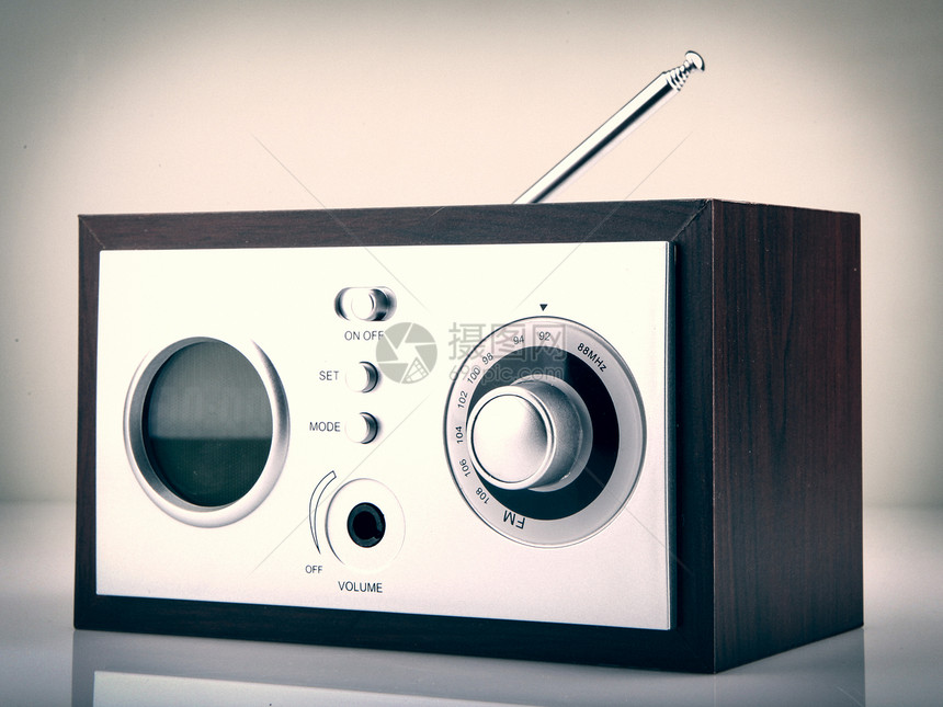 Retro无线电台电子古董体积音乐图片