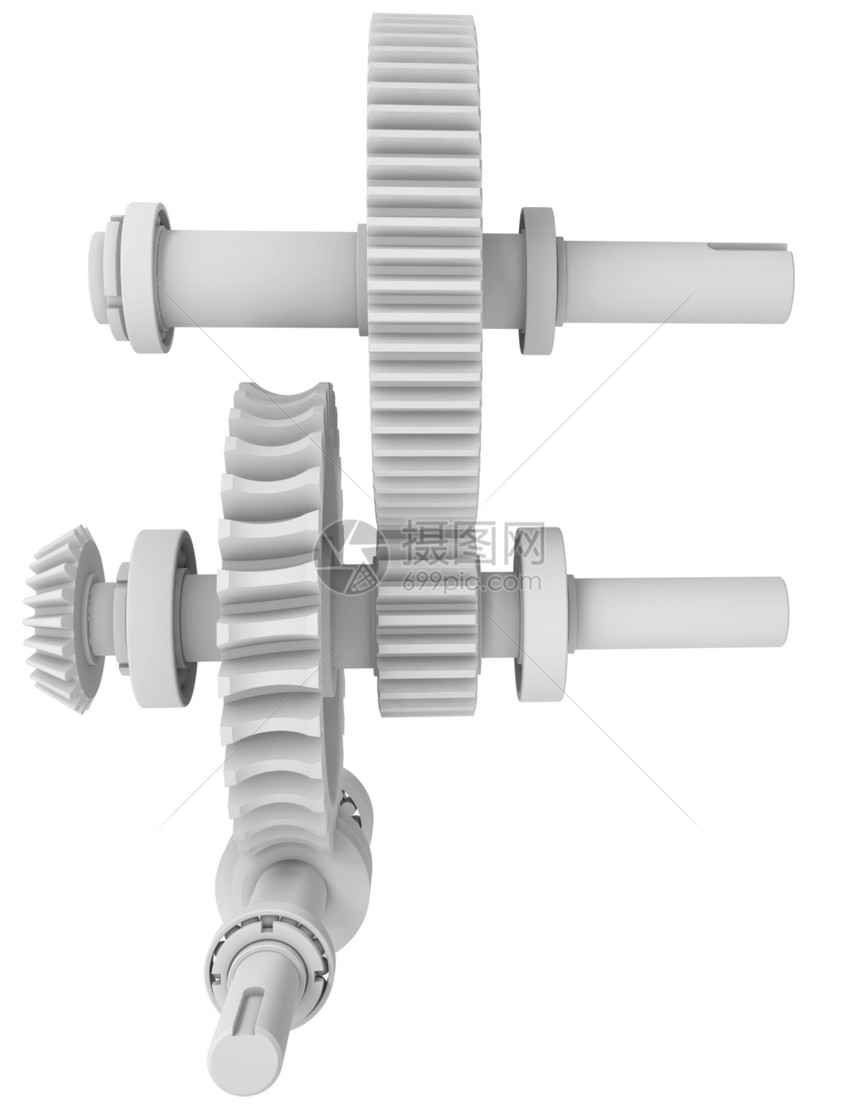 白轴 齿轮和轴承工作牙齿白色团队机械艺术网络团体圆圈圆形图片