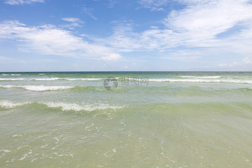 佛罗里达州萨拉索塔海滩旅游海湾海洋热带太阳晴天旅行海岸地平线粉末图片