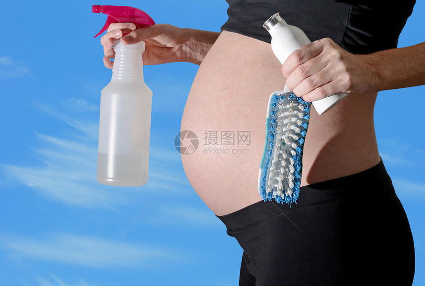 孕妇和清洁用品以及清洁用品图片