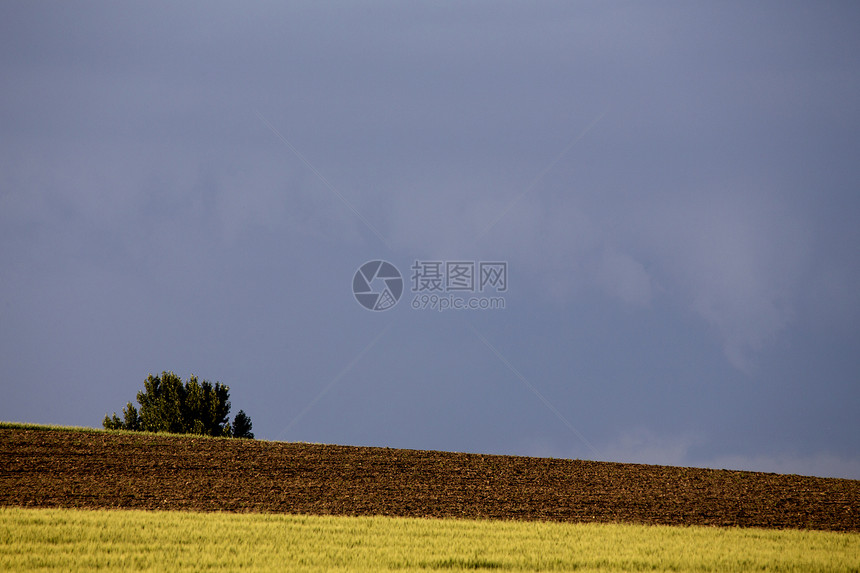 平原风暴云危险雷雨草原天空风景戏剧性天气图片
