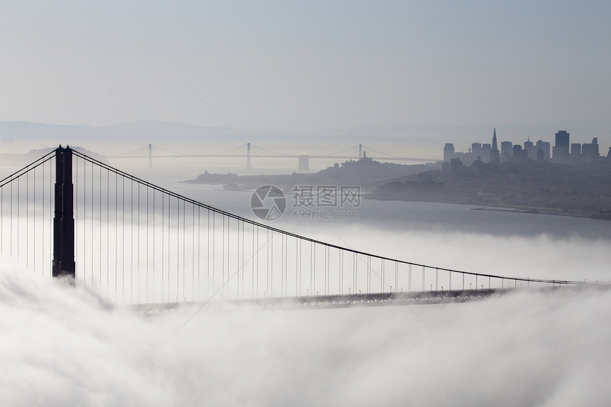 圣弗朗西斯科天线城市旅游天际场景市中心地标海岸图片