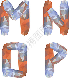 几何晶晶体字母广告标签橙子钻石插图边缘三角形玻璃公司折纸背景图片