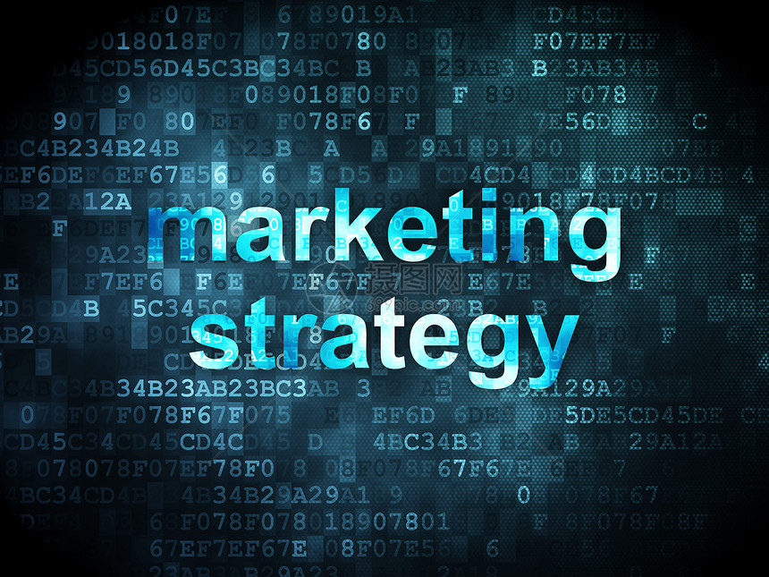 广告概念 数字背景下的营销策略蓝色销售像素化战略产品展示市场数据社区创造力图片