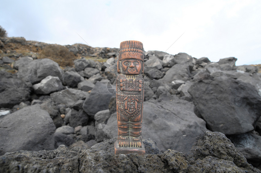 玛雅雕像考古学文化奇琴数字石头废墟雕塑艺术历史性偶像图片