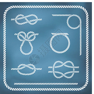 绳结手链航空绳绳结黄麻电缆白色插图水手航行细绳领带套索海洋设计图片