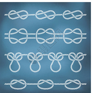 绳结手链海洋无缝海绳结边界设计图片