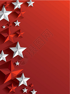 创意之星背景海报庆典蓝色红色艺术派对星星墙纸生日节日背景图片