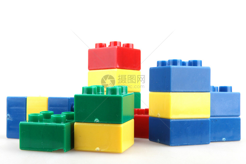 建筑砖块塑料插图生活红色乐趣战略童年风格绿色积木图片