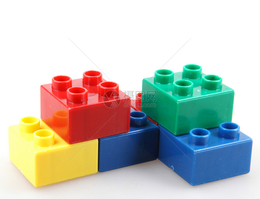 建筑砖块积木红色绿色插图立方体塑料黄色幼儿园风格蓝色图片