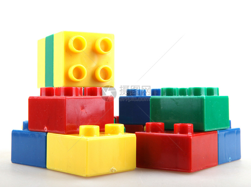 建筑砖块学习塑料教育风格玩具乐趣积木蓝色童年游戏图片