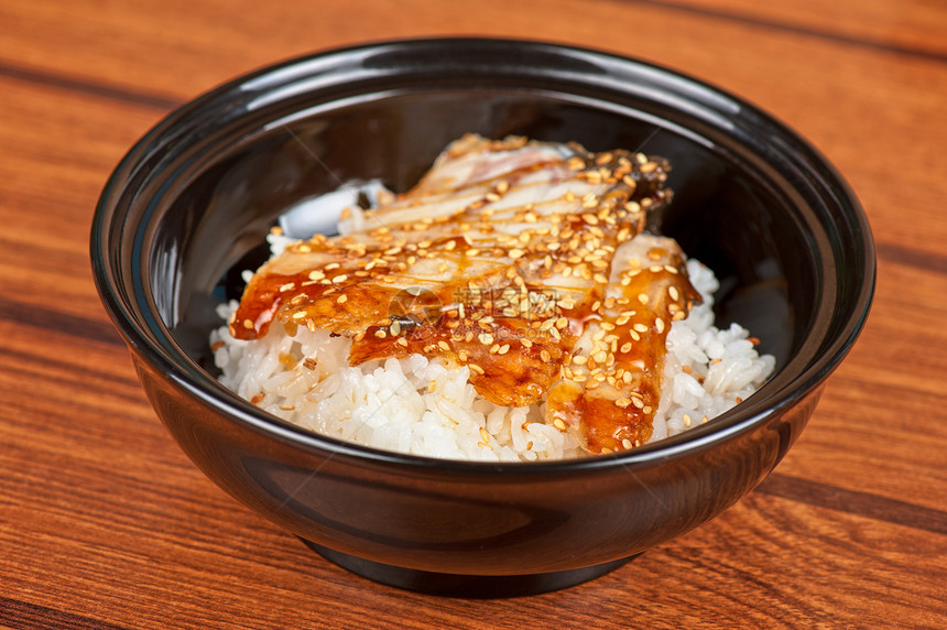 与大米盘子午餐教师餐厅大学食物食品营养鳗鱼空白图片