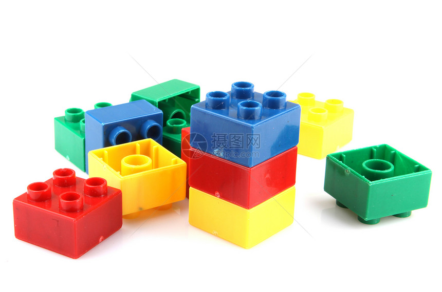 建筑砖块建筑物蓝色学习玩具构造童年立方体教育乐趣游戏图片