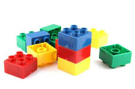 建筑砖块建筑物蓝色学习玩具构造童年立方体教育乐趣游戏背景图片