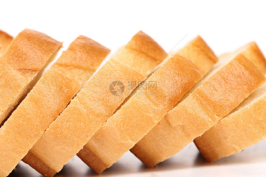 白色切片面包贴近小吃硬皮糕点淀粉饮食面团小麦酵母营养早餐图片