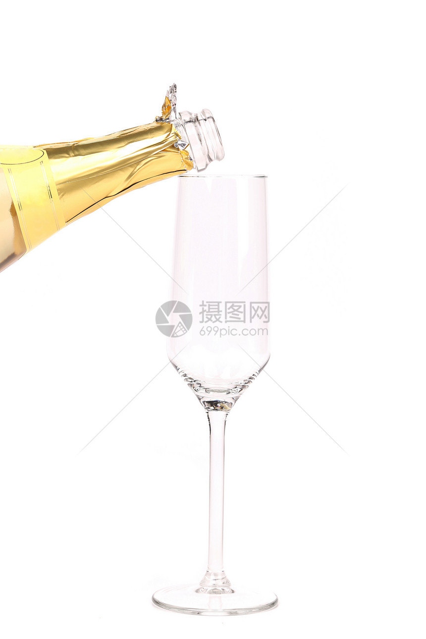 香槟瓶和杯子酒厂饮料漩涡玻璃果汁运动高脚杯流动器皿庆典图片