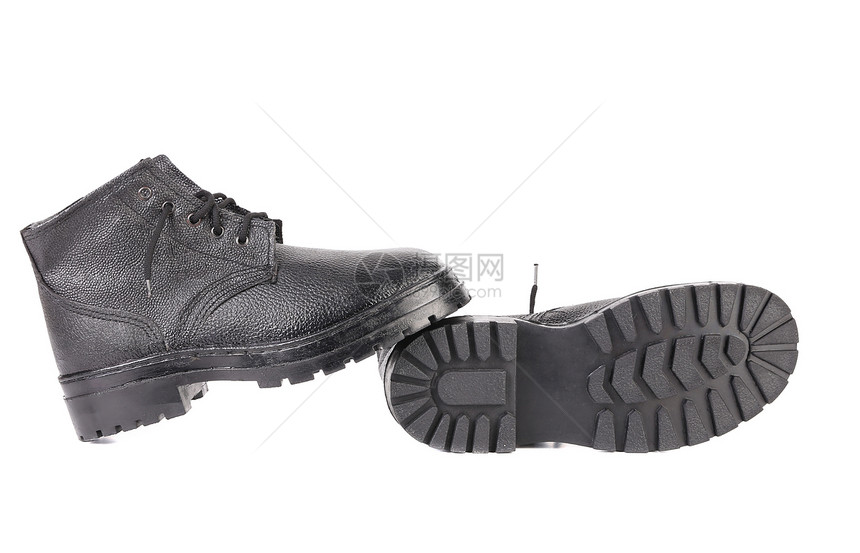 黑男人的靴子配件几个月鞋类旅游旅行橡皮崎岖工作衣服鞋带图片