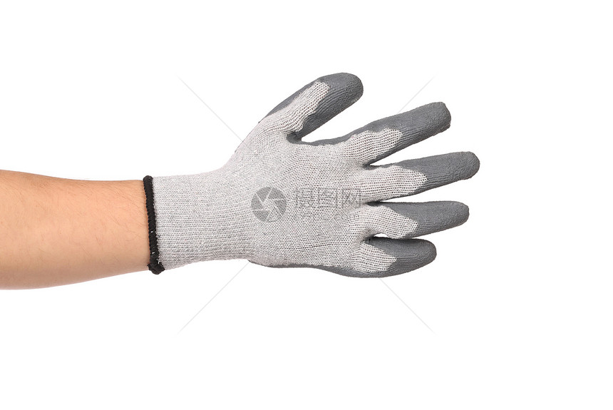 橡胶保护灰色手套安全纺织品棕榈工作服园艺预防橡皮衣服工作敷料图片