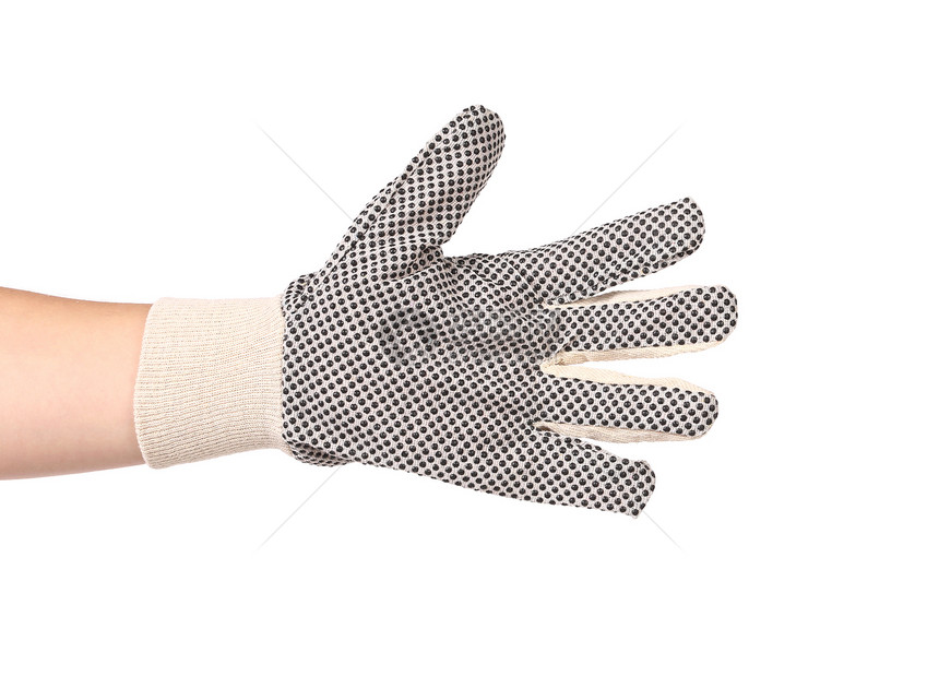 手持工作手套手指衣服家务工具安全工作服木匠橡皮乳胶劳动图片