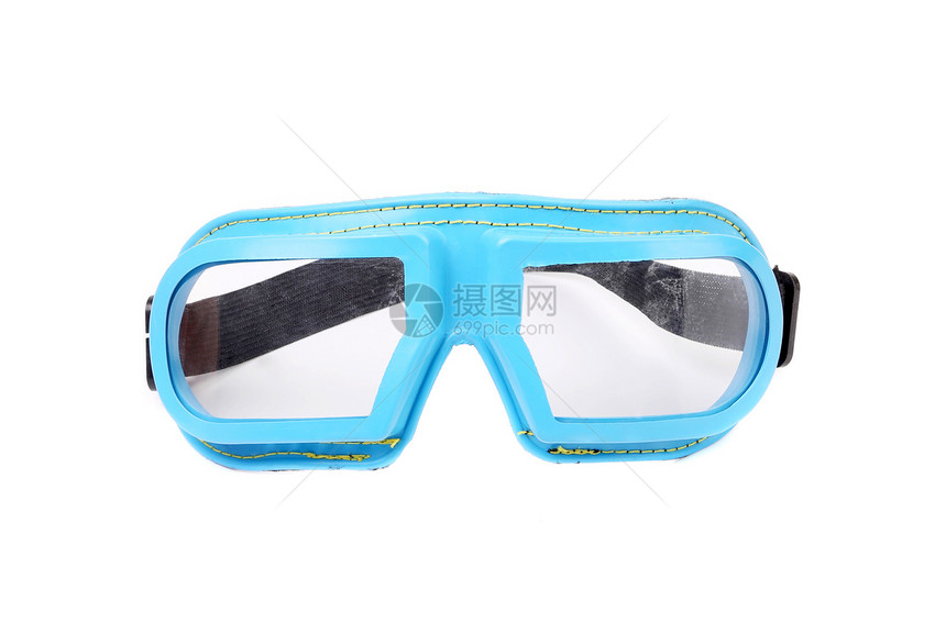 蓝色保护眼镜前视线图片