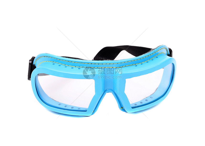 蓝色保护眼镜工程师安全齿轮劳动工作危险工人劳动者面具带子图片