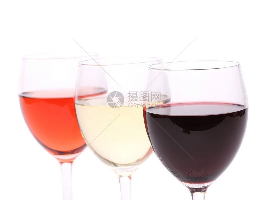 三杯红酒白色液体白酒玻璃品酒干红派对对象酒杯庆典图片