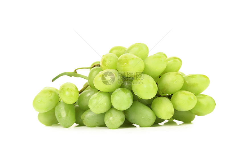 一群成熟而多汁的绿葡萄反射水果营养维生素绿色膳食浆果食物工作室收成图片