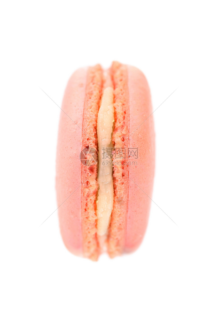 粉红马卡龙蛋糕 贴近点饼干巧克力糕点甜点咖啡糖果酥皮食物杂色白色图片
