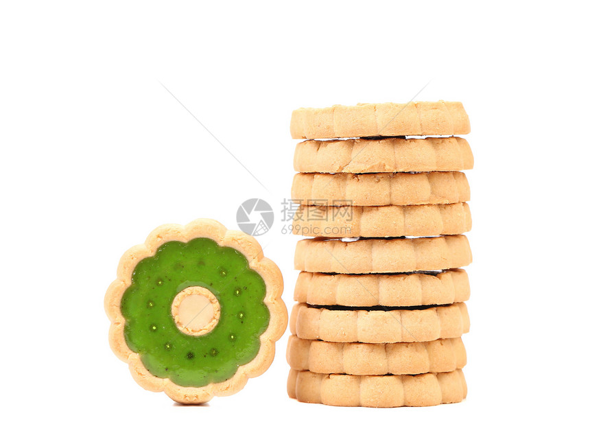 一大堆饼干和果酱奇异果食物休息糖果杏仁味道小吃粮食水果黄油图片