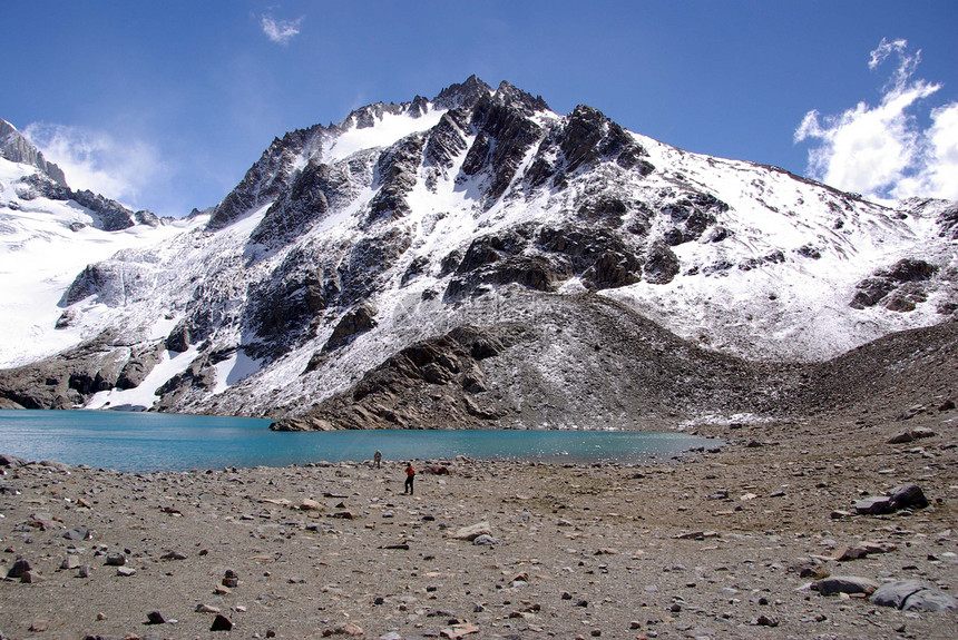 巴塔哥尼亚景观登山冰川风景荒野池塘波峰地质学石头岩石顶峰图片