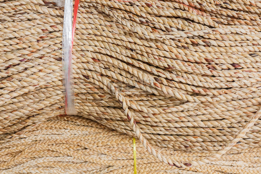 煮泥绳宏观纤维力量棉布安全工具电缆框架木头细绳图片