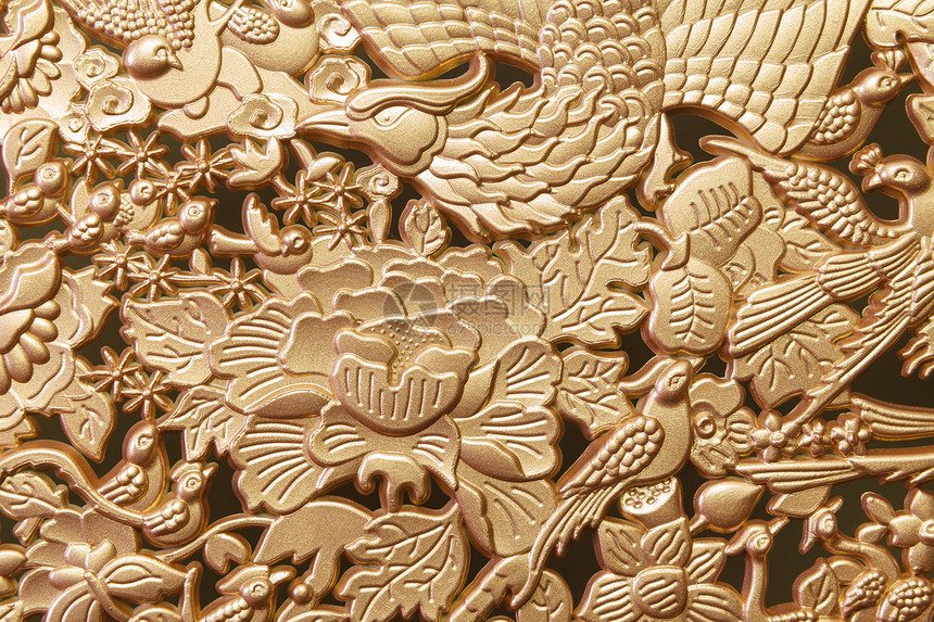 泰国传统风格的装饰型式绘画边界角落工艺古董宗教金子曲线场景艺术图片