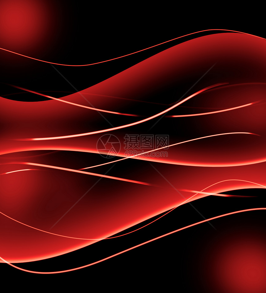 摘要红色波浪黑色漩涡运动高科技曲线橙子墙纸波浪状卷曲桌面图片