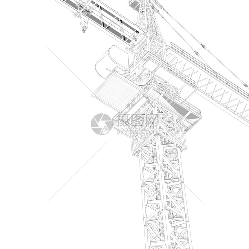 电线框架塔起重机技术滑轮三角帆绳索项目吊装房子基础设施建筑金属图片