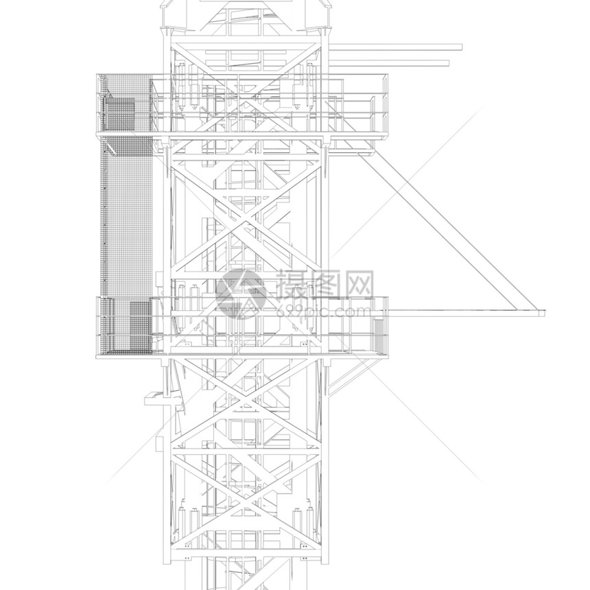 电线框架塔起重机滑轮职业建设者机械安全房子项目金属城市工程图片